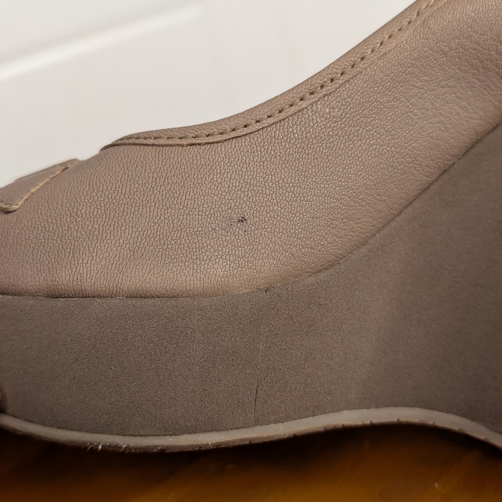 Michael Kors Beige Wedge Slingback Sandals - Picture 9 of 9